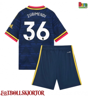 Arsenal Martin Zubimendi #36 Borta Kläder Barn 2026-27 Kortärmad (+ Korta byxor)